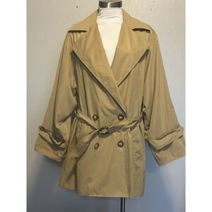 Vintage RAMOSPORT Paris Balseta Beige Trench Coat  Double Breasted sz. 36 France